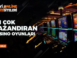 En Cok Kazandiran Casino Oyunlari